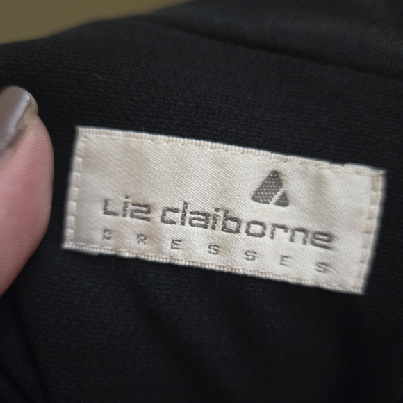 Liz Claiborne Women's Short Sleeved Black Dress - Picture 4 of 4